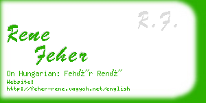 rene feher business card